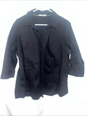 Riders by Lee Black Button-Down Collared Shirt